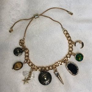 Gold Celestial Charm Bracelet